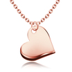 Heart Flat Shaped Silver Necklace SPE-5261